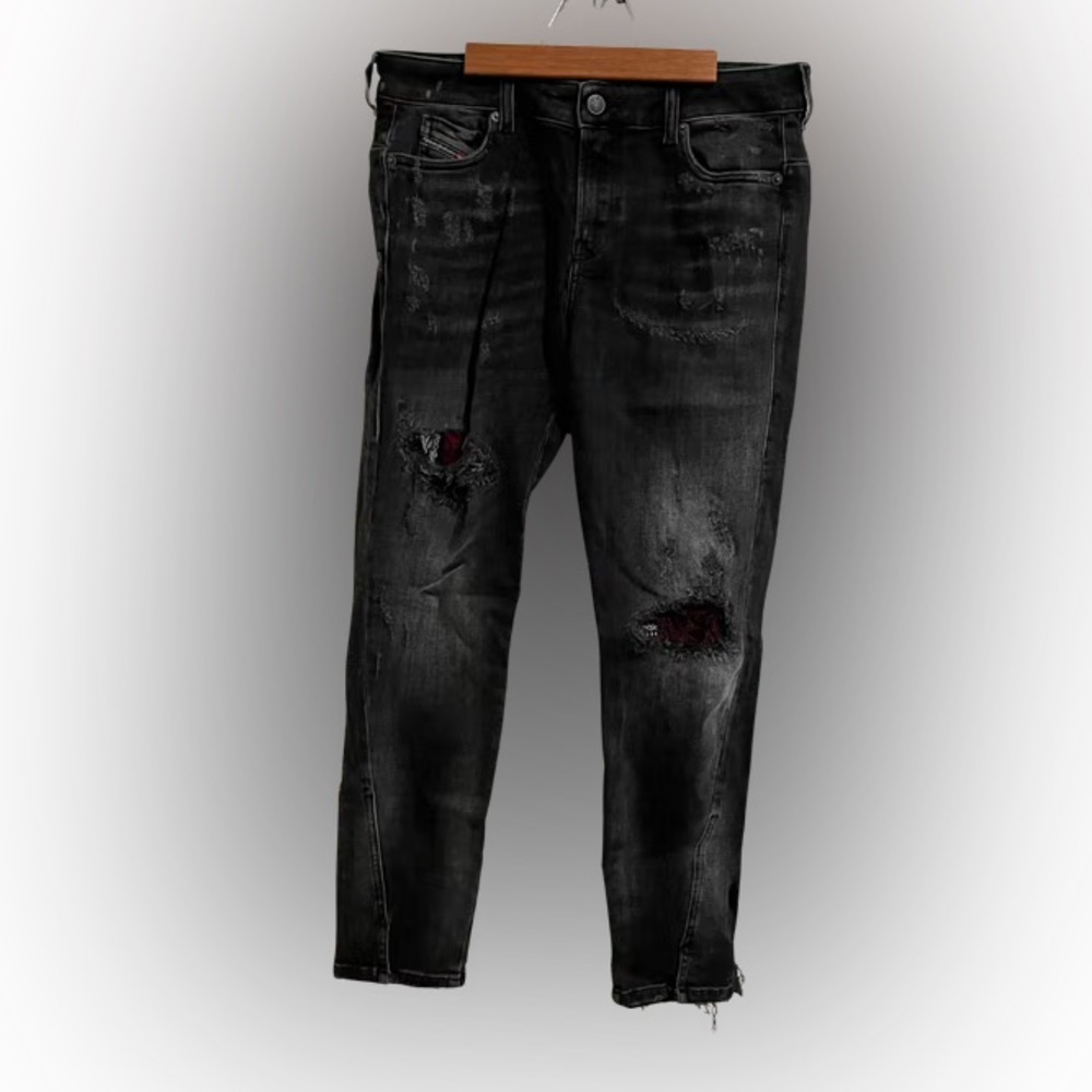 DIESEL x Black Distressed Jeans